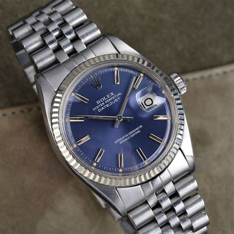 rolex rolex 1601 datejust blue dial